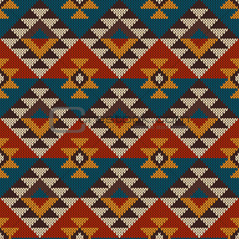 Traditional Tribal Aztec Seamless Pattern