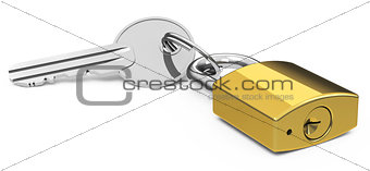 key with padlock