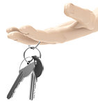 keys in a hand