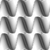 Design seamless monochrome wave background