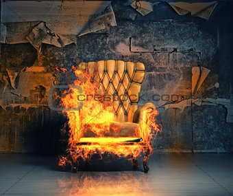 burning armchair