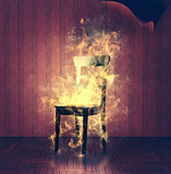 burning chair 
