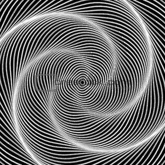 Design monochrome swirl illusion background