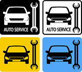 set of auto service icons