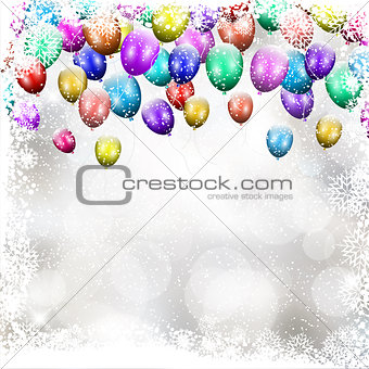 Christmas balloon background 