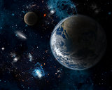 Space background with planet Earth