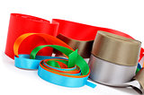 satin ribbons of different colors