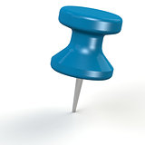 Blue thumb pin