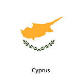 Flag  of the country  cyprus. Vector illustration. 