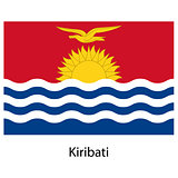 Flag  of the country  kiribati. Vector illustration. 