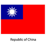 Flag  of the country  republic of china. Vector illustration. 