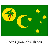 Flag  of the country cocos islands. Vector illustration. 
