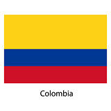 Flag  of the country  colombia. Vector illustration. 