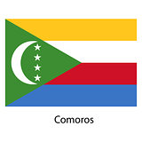 Flag  of the country  comoros. Vector illustration. 