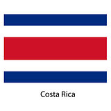 Flag  of the country  costa rica. Vector illustration. 