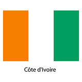 Flag  of the country  cote divoire. Vector illustration. 
