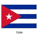 Flag  of the country  cuba. Vector illustration. 