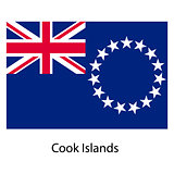 Flag  of the country  cook islands. Vector illustration. 