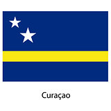 Flag  of the country  curacao. Vector illustration. 