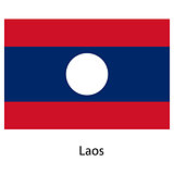 Flag  of the country  laos. Vector illustration. 