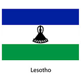 Flag  of the country  lesotho. Vector illustration. 