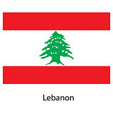 Flag  of the country  lebanon. Vector illustration. 