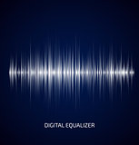 Abstract white music equalizer
