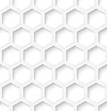 White paper hexagon seamless pattern background