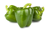 Three sweet green peppers
