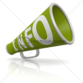 Green info megaphone