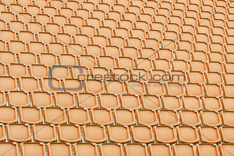 Orange seat in sport stadium