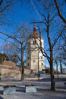 View of Glockenturm tower bell on Schlossberg hill, Graz