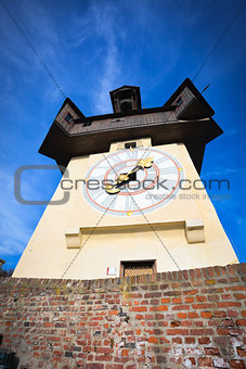 Uhrturm old clock tower in Graz