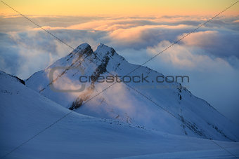 morning clouds in mountains