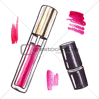 Beautiful Watercolor Lipstick.
