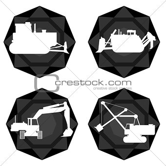 Badges with the technique of coal mining