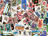 Background of South African postage stamps