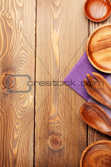 Wood kitchen utensils