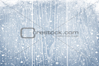 Wood texture with snow christmas background