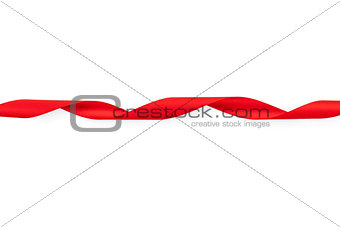 Valentines day spiral shaped red ribbon