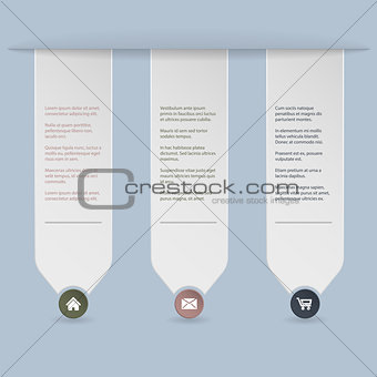 Ribbon infographic with blue background