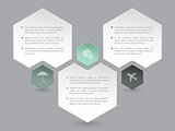 Abstract hexagon infographic design