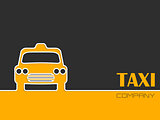Taxi company advertising with taxi cab