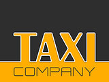 Taxi company background with taxi text