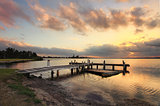 Sunset at Squids Ink Jetty, Belmont on Lake Macquarie.