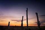 Sunset rural landscape Penrith NSW Australia