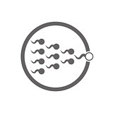Sperm cells vector icon isolated.
