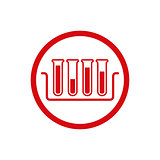 Test tubes vector icon.