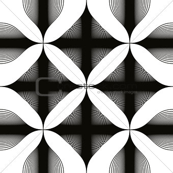 Black and white abstract seamless background, monochrome vintage