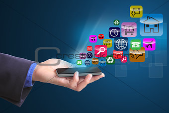Use finger touch smart phone for serach website